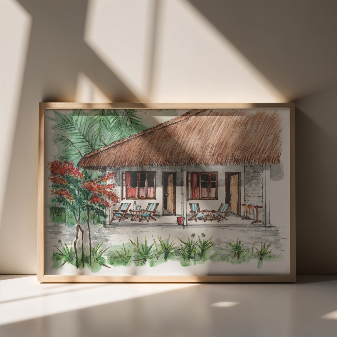 Front View, Kurumba Village, Guest Room Blocks, 1972